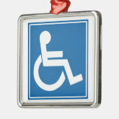 Handicap-teken Metalen Ornament (Links)