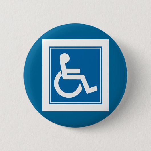 Handicap-teken Ronde Button 5,7 Cm (Voorkant)