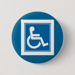 Handicap-teken Ronde Button 5,7 Cm