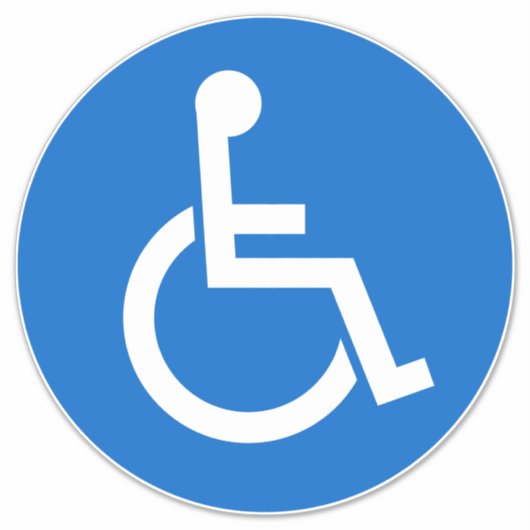 Handicap-teken Sticker (Voorkant)