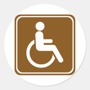 Handicap Toegankelijke Recreatieve Faciliteiten Te Ronde Sticker
