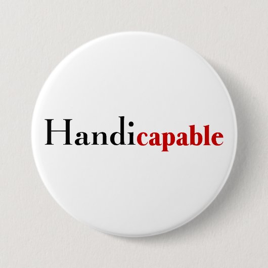 Handicapabel Ronde Button 7,6 Cm (Voorkant)