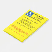 HANDICAPOVERTREDING POST-IT® NOTES (Schuin)