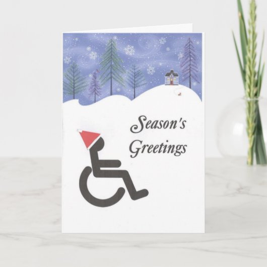 Handicapped Season's Greetings Feestdagen Kaart (Voorkant)