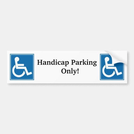 Handicapteken Bumpersticker (Voorkant)