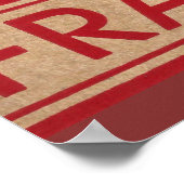 Handig, breekbaar teken poster (Hoek)