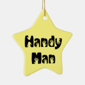 Handig Man T-shirt Keramisch Ornament (Rechts)