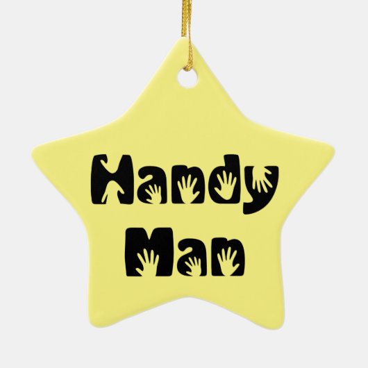 Handig Man T-shirt Keramisch Ornament (Achterkant)