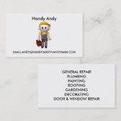 Handig man visitekaartje (Voorkant / Achterkant)