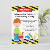 Handige Fix it Boys Birthday Uitnodiging (Staand voorkant)