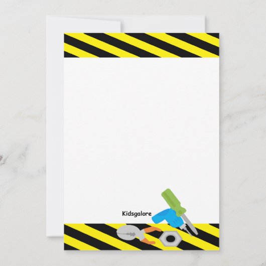 Handige Fix it Boys Birthday Uitnodiging (Achterkant)