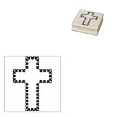 handige kruisstempel 	rubberstempel (Gestempeld)