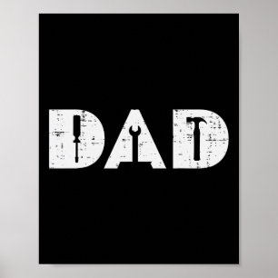 Handige tools Grappige vaders dag monteur papa Poster