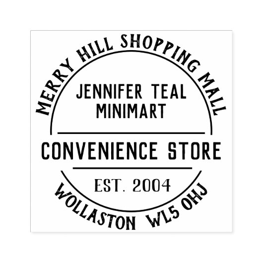 Handige winkel Rubberstempel Rubberstempel (Afrduk)