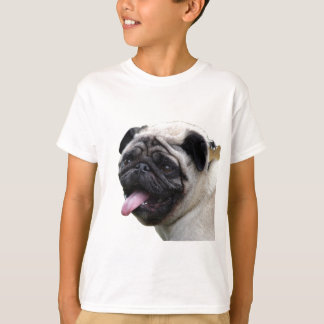 Handige witte Pug-fotoaccessoires, namen toevoegen T-shirt