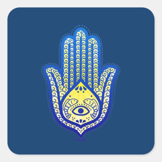 Handje Fatima Vierkante Sticker (Voorkant)