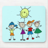 Handje in hand Afbeelding Kinder overhemden en cad Muismat (Voorkant)