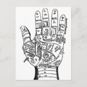 Handkaart Palmistry Briefkaart (Voorkant)