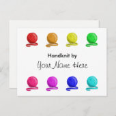 Handknippen met wasinstructies briefkaart (Voorkant / Achterkant)