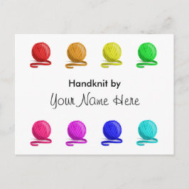 Handknippen met wasinstructies briefkaart