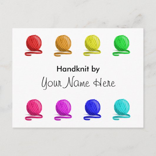 Handknippen met wasinstructies briefkaart (Voorkant)
