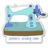  handkruknaaimachine, gepersonaliseerd sticker (Voorkant)