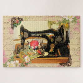 handkruknaaimachines en -noties legpuzzel