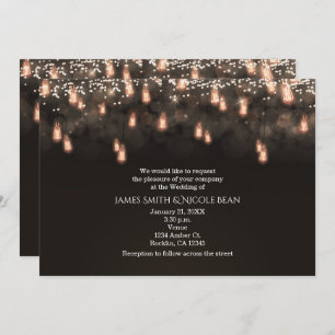  handlamp Rustic Wedding Kaart