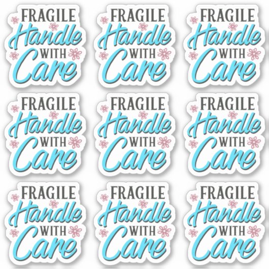 Handle fragile Avec Étiquette Entretien D'Emballag (Devant)