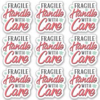 Handle fragile Avec Étiquette Entretien D'Emballag