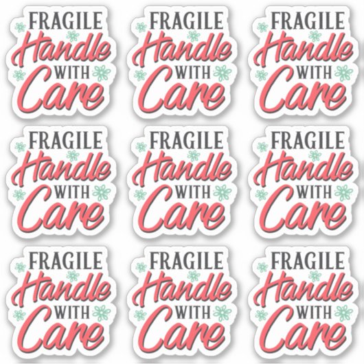 Handle fragile Avec Étiquette Entretien D'Emballag (Devant)