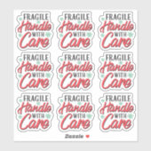 Handle fragile Avec Étiquette Entretien D'Emballag (Feuille)
