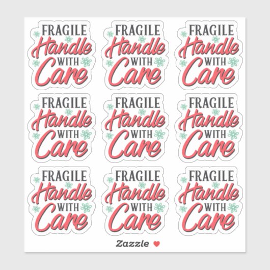 Handle fragile Avec Étiquette Entretien D'Emballag (Feuille)