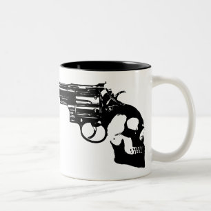 Handle van de Dood Bang! Tweekleurige Koffiemok