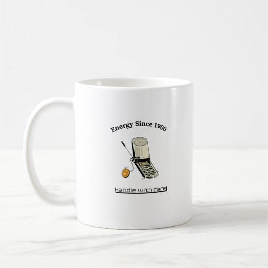 Handle With Care Retro Coffee Mug (Gauche)