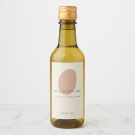 Handle With Care Terracotta Artisan Custom Label Wijn Etiket