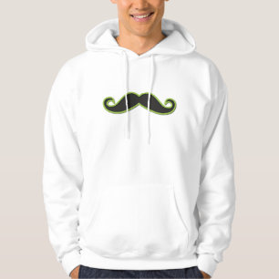 Handlebar Mustache (Curly Mustache) - groen Hoodie