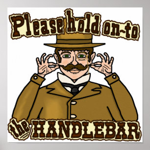 Handlebar Mustache Gentleman Poster