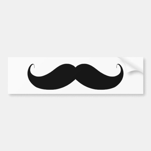 Handlebar Mustache/Mustache Bumpersticker (Voorkant)