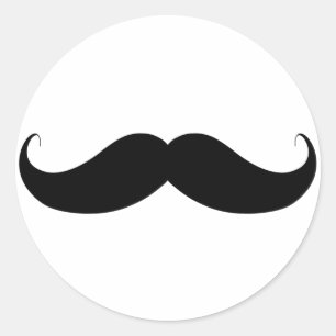 Handlebar Mustache/Mustache Ronde Sticker