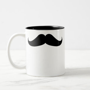 Handlebar Mustache Tweekleurige Koffiemok