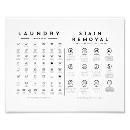 Handleiding met wassymbolen en verwijderen van de  foto afdruk