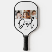 Handletter World’s Best Dad Custom Photo Collage  Pickleball Paddle (Achterkant)