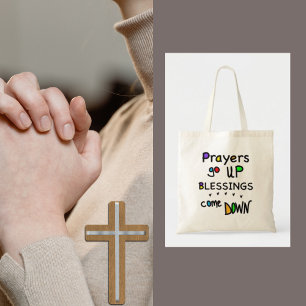 Handlettering Kleurrijke Gebeden Kerk Tas