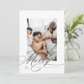 Handlettering Merry Kerstkaart (Staand voorkant)