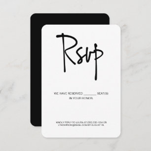 Handlettering RSVP Gereserveerd elektronisch antwo