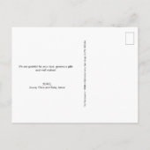 Handlettering Script Horizontal Photo Baby shower Briefkaart (Achterkant)
