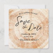 Handlettering Script Landelijke Houten Uitnodiging (Voorkant)