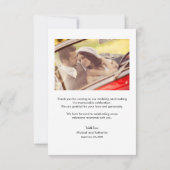 Handlettering Script Wedding Photos Modern Bedankkaart (Achterkant)