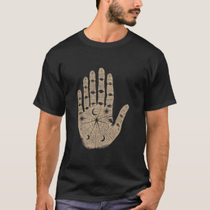Handlezend palmistry-geïnspireerd esoterisch thema t-shirt